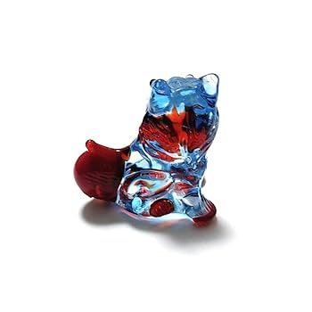 Amazon.co.jp: 琉球ガラス ミニチュア（約4.5cm）シーサー ペア